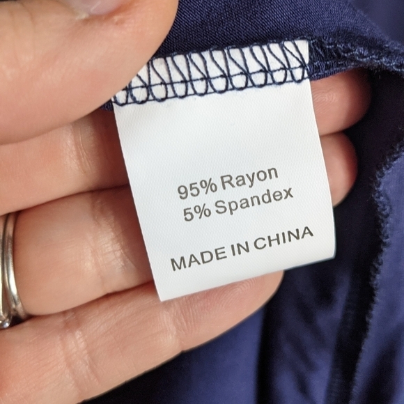 NWT levaca navy asymmetrical tee shirt dress S - Picture 6 of 12